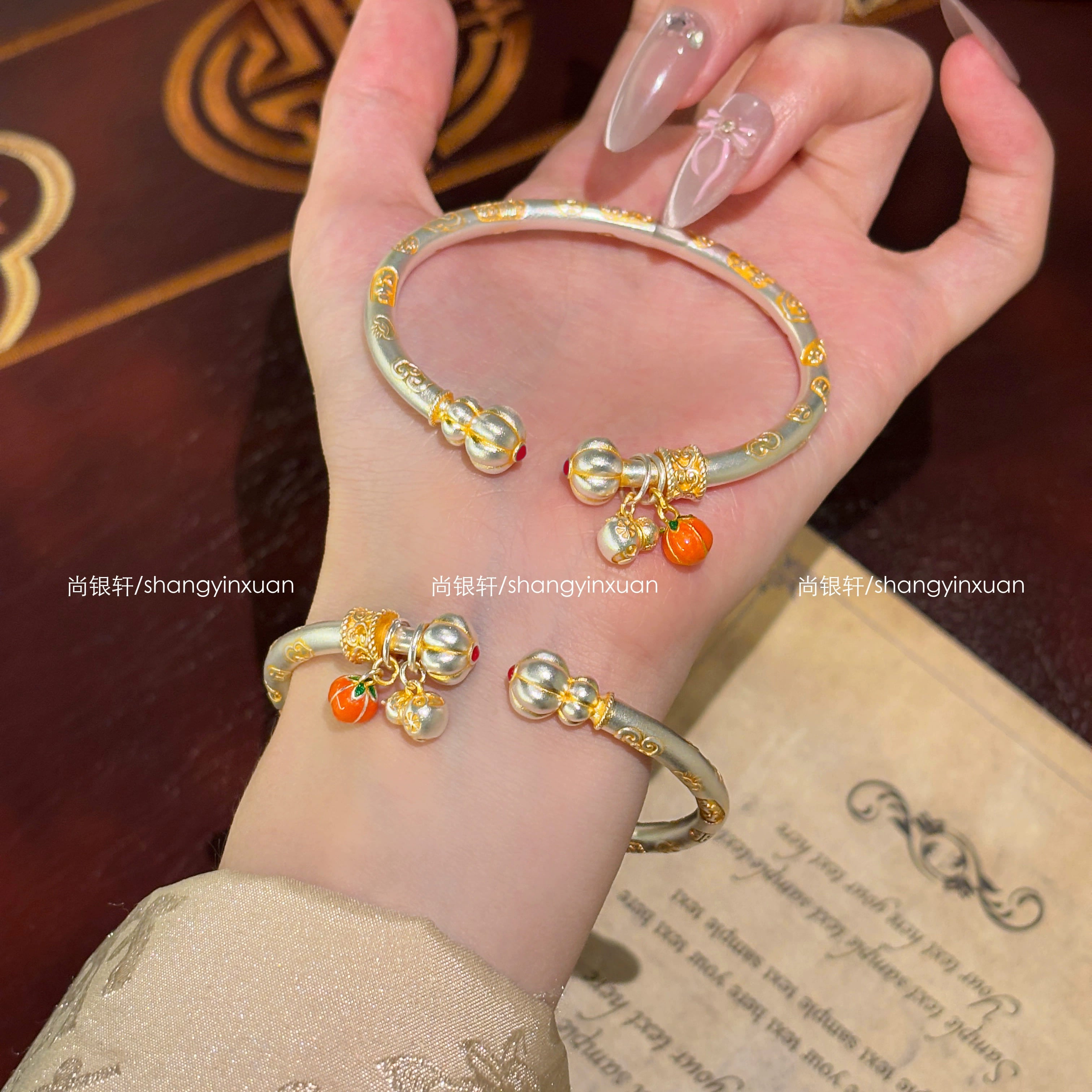 |Wealth|Love|Fortune Pumpkin Bracelet – 925 Silver Dual-Promise Jewelry for Money & Soulmate Luck