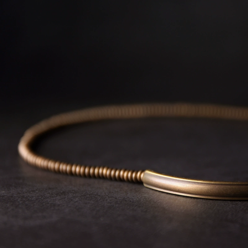 |Wealth|Career And Studies|Phoenix Cuff –Anxiety Soothing –Volcanic Stone + Brass for Strength & Renewal