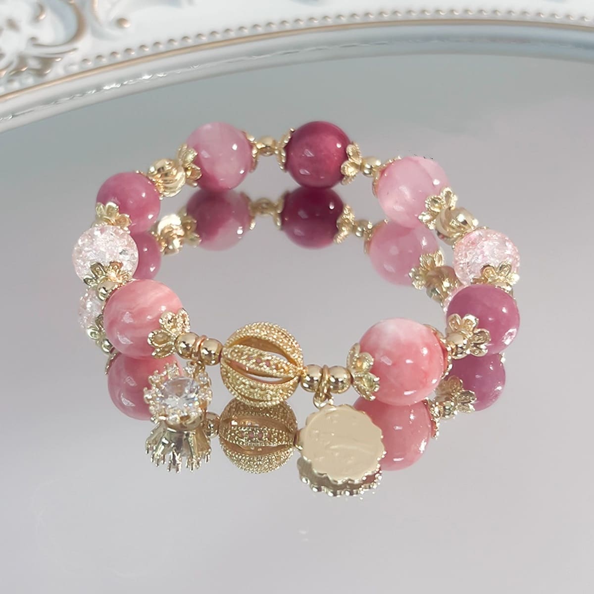 4 Color Blessings Gemstone Bracelet – Romance, Success, Study & Luck