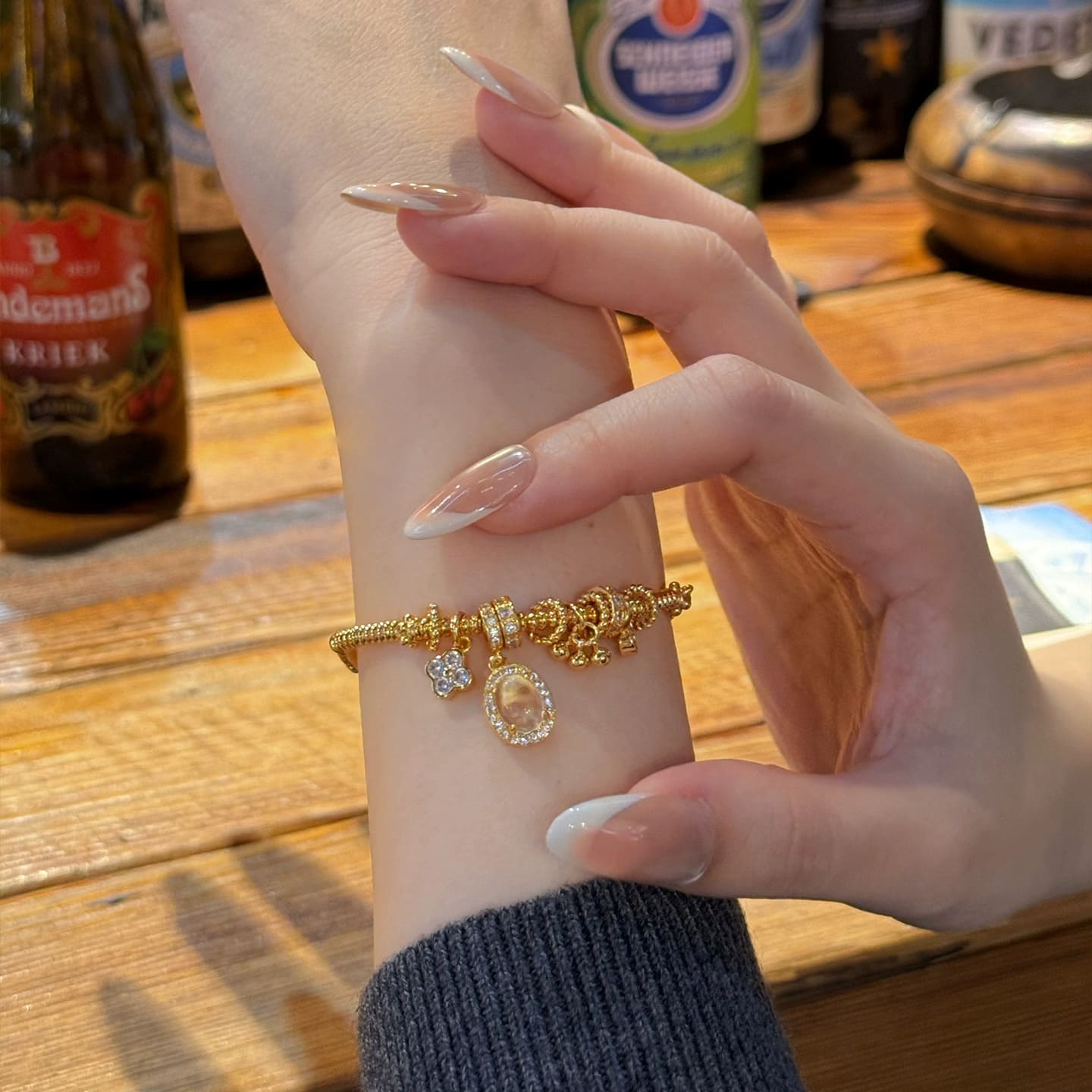 |Wealth| Pan Chan Wealth Bracelet – Traditional Chinese Coiled Design with Natural Chalcedony Beads