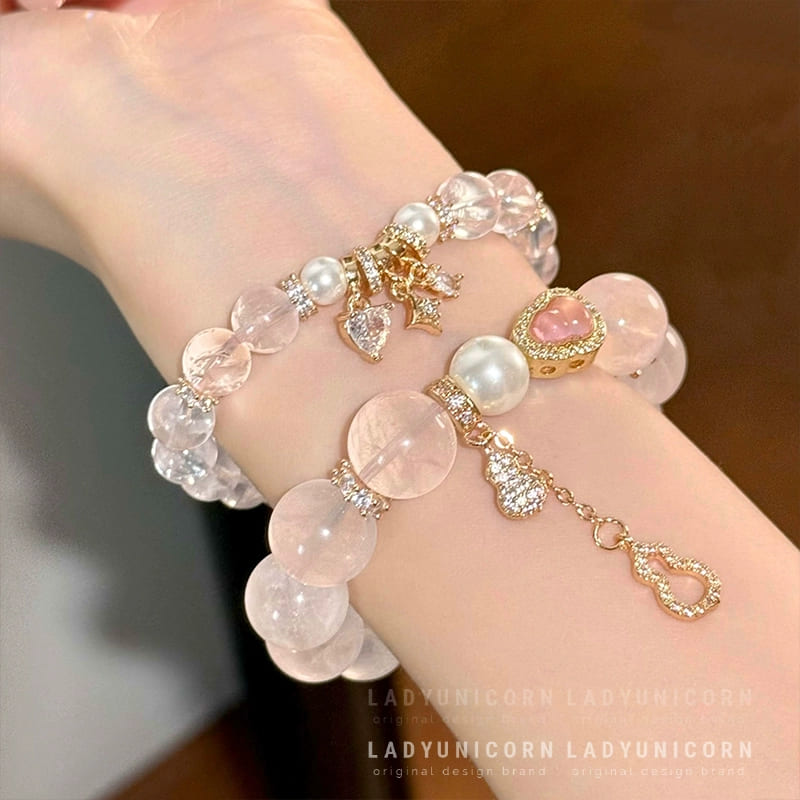 | Wealth | Love | Love & Career Success – 3 Best-Selling Crystal Styles for Luck & Romance-Triple Rose Quartz Bracelet Set