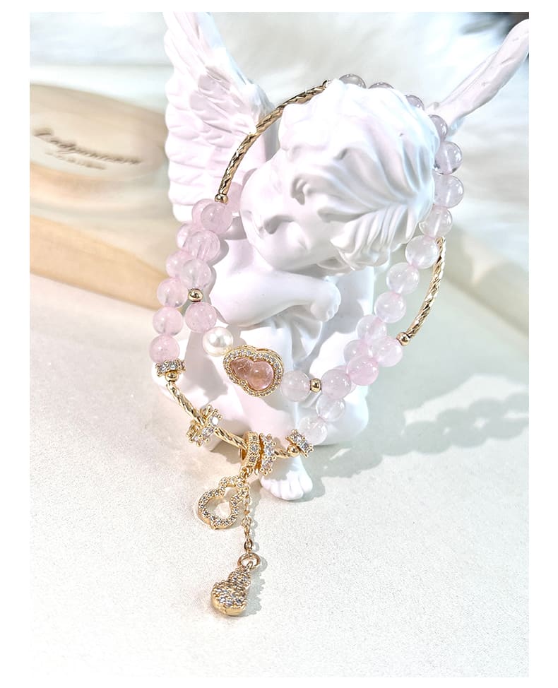 | Wealth | Love | Love & Career Success – 3 Best-Selling Crystal Styles for Luck & Romance-Triple Rose Quartz Bracelet Set